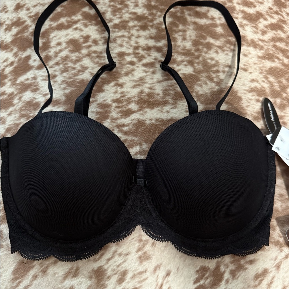 Felina Black Lace Accent Bra